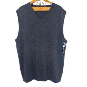 Hart Schaffner Marx 100% Extra Fine Merino Wool Gray Vest Size: 3XT